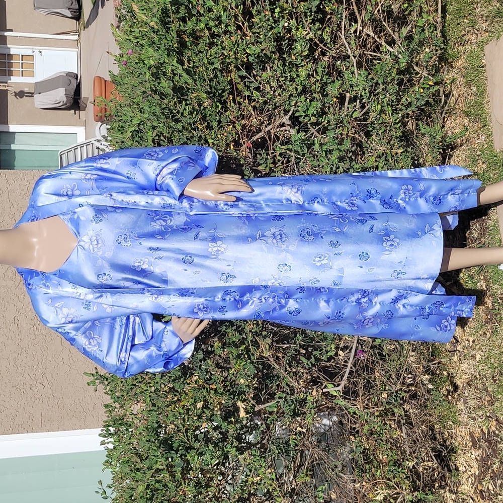 Inner Most Blue Floral Nightie & Robe